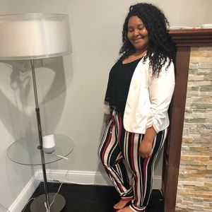 Plus size crop sleeve jacket